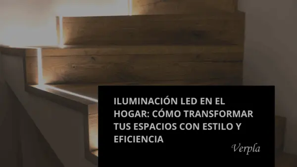 imagen de escaleras de una casa usada como fondo para blog de iluminación para tu hogar