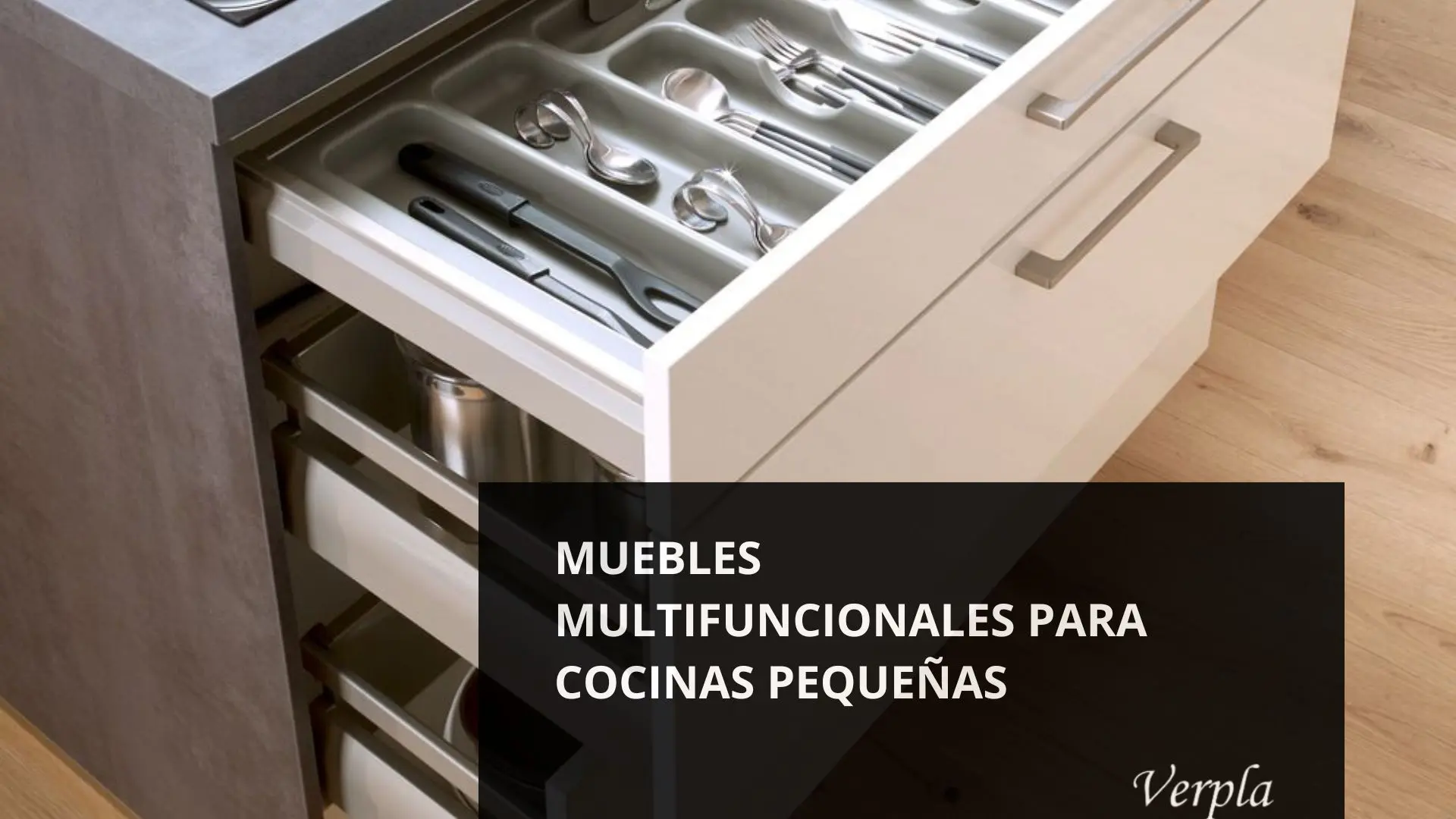 Imagen de mueble de cocina instalado por verpla usada de imagen destacada de blog: Muebles multifuncionales para cocinas pequeñas