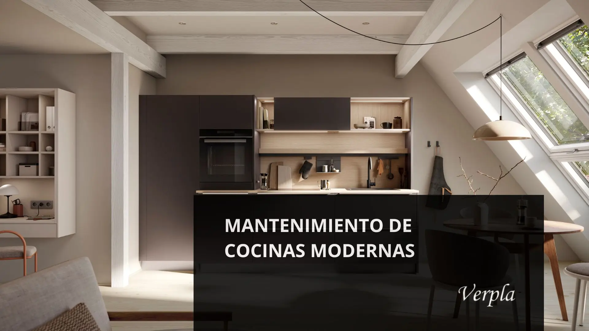 Imagen de cocina reformada por Verpla usada para blogs: Mantenimiento de cocinas modernas